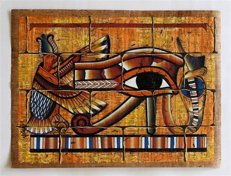 Eye Of Horus Mural Ancient Egyptian Papyrus Painting Arkan Gallery