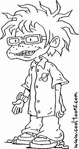 Rugrats Chuckie sketch template