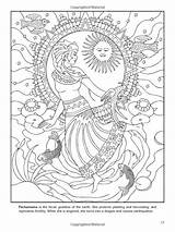 Coloring Goddess Pages Pagan Printable Adult Dover Book Adults Color Goddesses Books Publications Getdrawings Print Getcolorings Pachamama Glass Misc Saraswathi sketch template