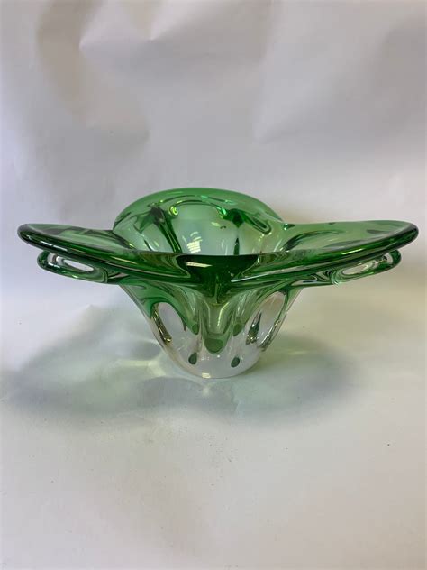 Glass Bowl Vintage Latvian Art Glass Līvānu Stikla Fabrika Etsy Uk