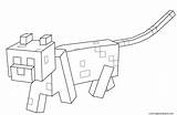 Ocelot Minecraft Pages Coloring Getcolorings sketch template