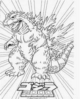 Coloring Godzilla Pages Print sketch template