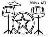 Drum Drawing Coloring Musical Music Kids Instruments Set Instrument Pages Kit Clipart Note Drums Drawings Outline Clip Boys Color Doctor sketch template