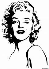 Marilyn Celebrite Famosi Personaggi Supercoloring Popstar Negro Lusso Colorier Kategorien Fois Imprimé sketch template