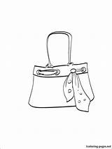 Coloring Pages Bag Getcolorings Purse sketch template