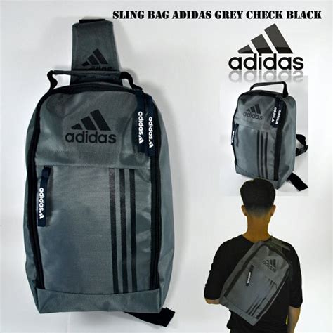 jual tas sling bag adidas grey hitam tas slingbag adidas tas selempang adidas tas bola tas