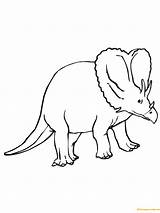 Period Triceratops Cretaceous Pages Coloring Dinosaur Online Color Coloringpagesonly sketch template