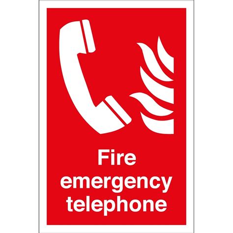 fire emergency telephone signs  key signs uk