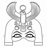 Coloring Horus Anubi Anubis Maschera Egizia Supercoloring Egipto Falcon Cleopatra Egipcia Disegni Egiziana Falco Egypte Masque égyptien sketch template