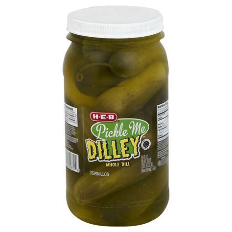 H E B Pickle Me Dilley Original Whole Dill Pickles Shop Vegetables At