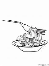 Coloring Spaghetti Pages Getcolorings Printable Color sketch template