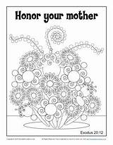 Mother Coloring Honor Sunday School Pages Mothers Activities Sundayschoolzone Color Printable Choose Board Bible sketch template