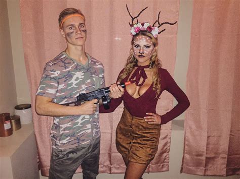 deer and hunter couples costume disfraces de halloween parejas