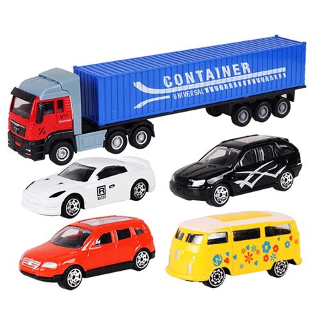 scale truck toy tractor model platform truck holland tractors alloy trailer kids toys cars