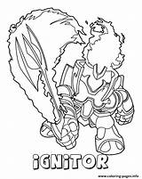 Coloring Skylanders Giants Ignitor Series2 Fire Pages Printable sketch template