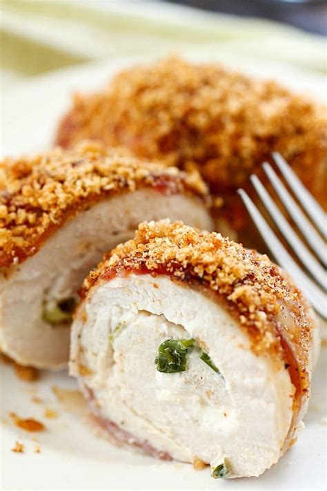 Bacon Wrapped Cream Cheese Chicken Rollups Yummy Healthy Easy