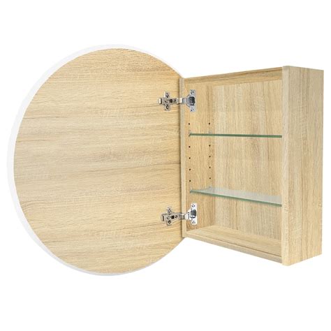 cibo design mm coast veneer circle mirror cabinet bunnings warehouse