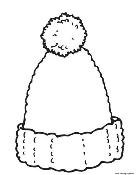 winter hat coloring sheet coloring pages
