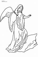 Angel Coloring Angels Pages Printable Drawing Guardian Color Kids Drawings Print Male Line Gabriel Adult Blessing Clipart Colouring Sheets Click sketch template