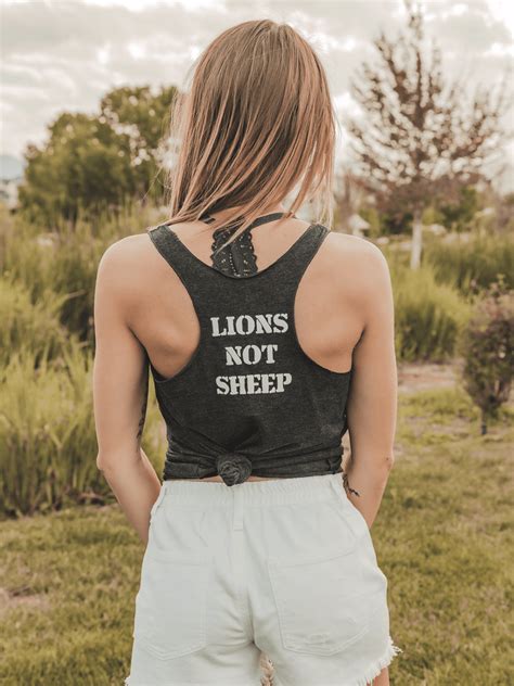 No Beard No Booty Womens Tank Lions Not Sheep