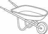 Wheelbarrow Barrow Kruiwagen Tekening Clipground Sweetclipart sketch template