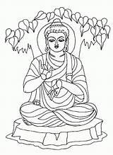 Buddha Coloriage Ausmalbilder Buddhism Ausmalbild Colorier Méditation Dessin Asiatique Buddah sketch template
