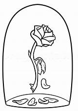 Beast Beauty Coloring Rose Pages Getcolorings sketch template
