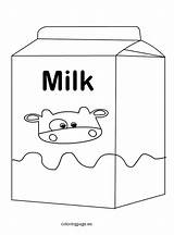 Milk Coloring Pages Carton Printable Template Outline Kids Glass Coloringpage Eu Straw Egg Choose Board sketch template