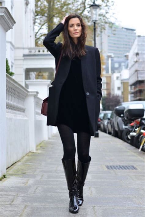 super stylish ways  wear  knee high boots   black boots outfit high