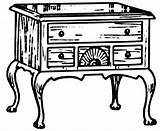 Dresser Clipart Clip Cliparts Chest Drawers Drawing Library Arts Clipground sketch template