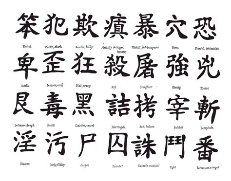 Japanese Kanji Symbols 0507 Japanese Kanji Symbols