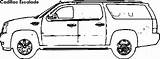 Cadillac Coloring Escalade Sketch Car X5 sketch template