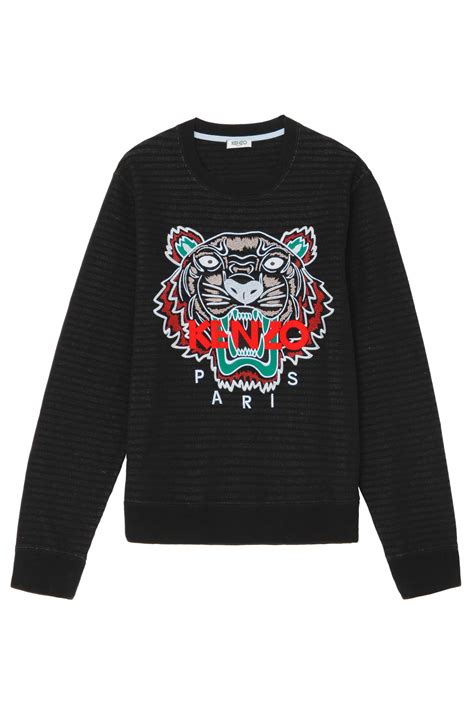 kenzo kenzo tiger embellished sweater  black  men lyst