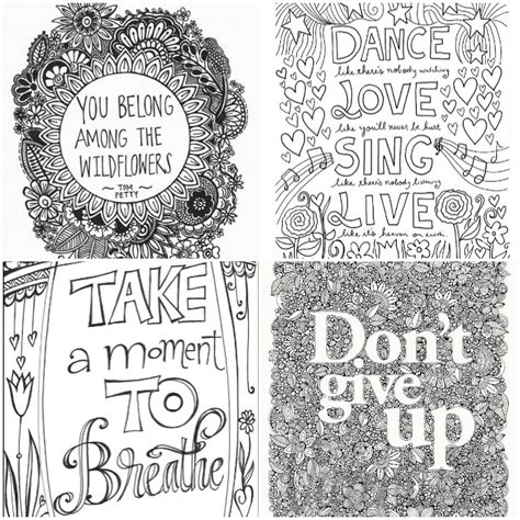 inspirational words grown  colouring pages   playroom