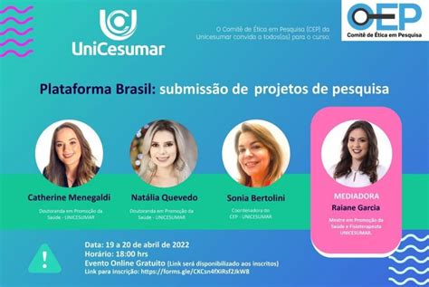 comite de etica em pesquisa promove curso sobre plataforma brasil