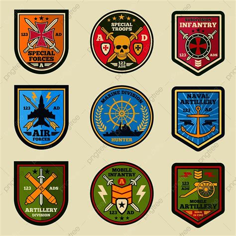 military badge shapes clipart