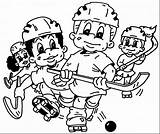 Rink Hockey Coloring Pages Getcolorings sketch template