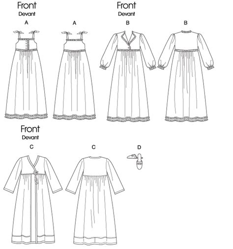 printable nightgown pattern pameshtoochi