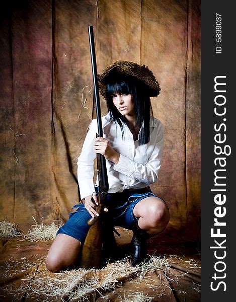 Farmer Girl With Shotgun Free Stock Images And Photos 5899037