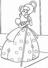 Bo Peep Coloring Pages Kids sketch template