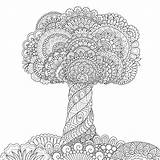 Arbol Zentangle Albero Stijl Freepik sketch template