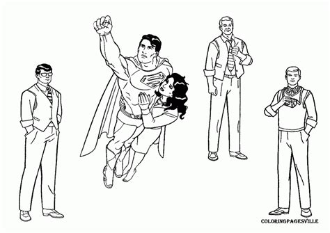 superman  supergirl coloring pages