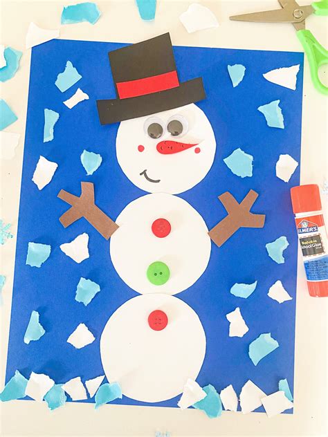 easy snowman crafts  toddlers abcdee learning