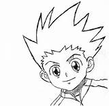 Gon Freecss Coloringhome Hxh Getdrawings Wefalling sketch template