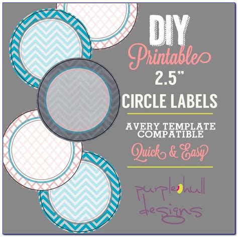 avery circle label template