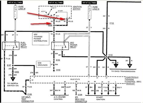 ford  wiring diagram qa  engine starter solenoid ignition switch radio fuel pump