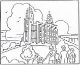 Lds Mormon Manti 1923 Bountiful Temples Kirtland Coloringhome sketch template