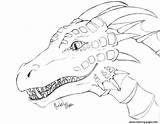 Coloring Dragon Face Pages Printable Color sketch template
