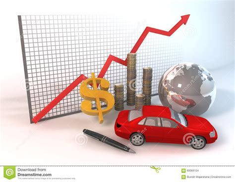 red car assets chart stock illustration illustration  arrow