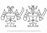 Royal Guards Undertale Drawing Draw Step Tutorials Drawingtutorials101 sketch template